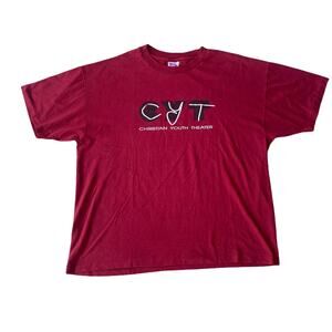 Hanes Christian Youth Theatre Red Tee Size XL